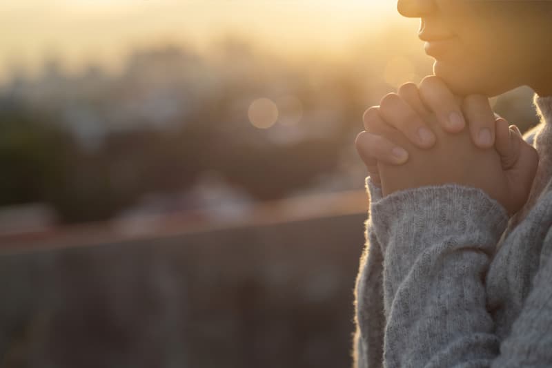 person praying