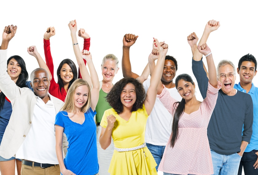 Group of Diverse People Celebrating
